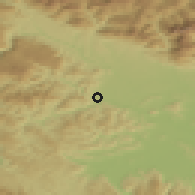 Shaded relief of the 51 km around Stara Loka, drawn from the GMTED2010 grid