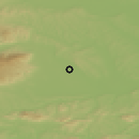 Shaded relief of the 51 km around Starše, drawn from the GMTED2010 grid