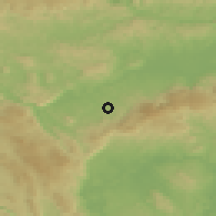 Shaded relief of the 51 km around Stopiče, drawn from the GMTED2010 grid