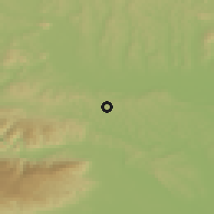 Shaded relief of the 51 km around Štrihovec, drawn from the GMTED2010 grid