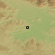 Shaded relief of the 51 km around Šujica, drawn from the GMTED2010 grid