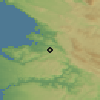 Shaded relief of the 51 km around Sv. Anton, drawn from the GMTED2010 grid