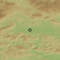 Shaded relief of the 51 km around Sv. Lovrenc, drawn from the GMTED2010 grid