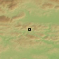Shaded relief of the 51 km around Tabor, drawn from the GMTED2010 grid