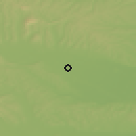 Shaded relief of the 51 km around Tišina, drawn from the GMTED2010 grid