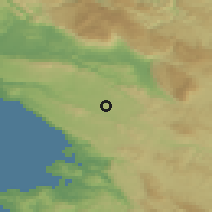 Shaded relief of the 51 km around Tomaj, drawn from the GMTED2010 grid