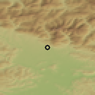 Shaded relief of the 51 km around Cerklje na Gorenjskem, drawn from the GMTED2010 grid