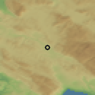 Shaded relief of the 51 km around Topolc, drawn from the GMTED2010 grid