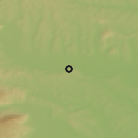 Shaded relief of the 51 km around Trate, drawn from the GMTED2010 grid