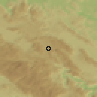 Shaded relief of the 51 km around Travnik, drawn from the GMTED2010 grid