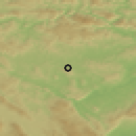 Shaded relief of the 51 km around Trebnje, drawn from the GMTED2010 grid
