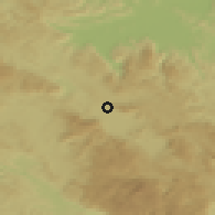 Shaded relief of the 51 km around Cerknica, drawn from the GMTED2010 grid