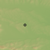 Shaded relief of the 51 km around Trnovska vas, drawn from the GMTED2010 grid