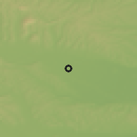 Shaded relief of the 51 km around Tropovci, drawn from the GMTED2010 grid