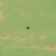 Shaded relief of the 51 km around Tržec, drawn from the GMTED2010 grid