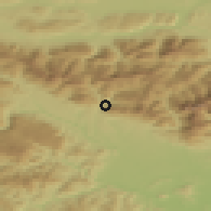 Shaded relief of the 51 km around Tržič, drawn from the GMTED2010 grid