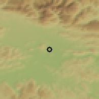 Shaded relief of the 51 km around Trzin, drawn from the GMTED2010 grid