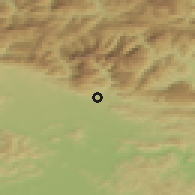 Shaded relief of the 51 km around Tunjiška Mlaka, drawn from the GMTED2010 grid
