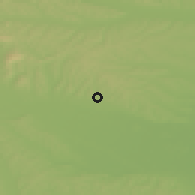 Shaded relief of the 51 km around Vaneča, drawn from the GMTED2010 grid
