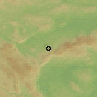 Shaded relief of the 51 km around Vas, drawn from the GMTED2010 grid