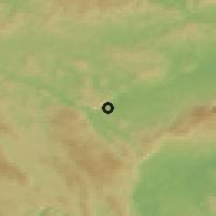 Shaded relief of the 51 km around Vavta vas, drawn from the GMTED2010 grid