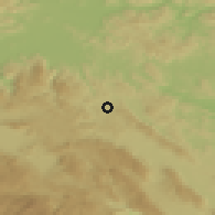 Shaded relief of the 51 km around Velike Lašče, drawn from the GMTED2010 grid