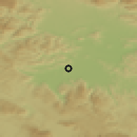 Shaded relief of the 51 km around Vnanje Gorice, drawn from the GMTED2010 grid