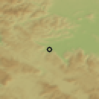 Shaded relief of the 51 km around Vrhnika, drawn from the GMTED2010 grid