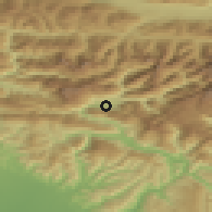 Shaded relief of the 51 km around Čezsoča, drawn from the GMTED2010 grid