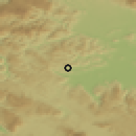 Shaded relief of the 51 km around Vrzdenec, drawn from the GMTED2010 grid