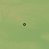 Shaded relief of the 51 km around Vučja Gomila, drawn from the GMTED2010 grid