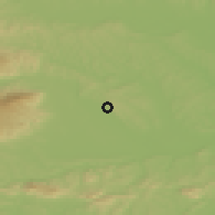 Shaded relief of the 51 km around Vurberk, drawn from the GMTED2010 grid
