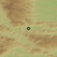 Shaded relief of the 51 km around Vuzenica, drawn from the GMTED2010 grid