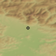 Shaded relief of the 51 km around Zalog pri Cerkljah, drawn from the GMTED2010 grid