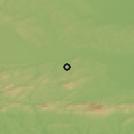 Shaded relief of the 51 km around Cirkulane, drawn from the GMTED2010 grid