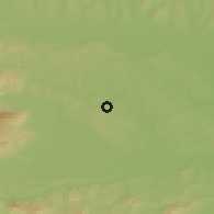 Shaded relief of the 51 km around Zavrh, drawn from the GMTED2010 grid
