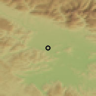 Shaded relief of the 51 km around Zbilje, drawn from the GMTED2010 grid