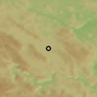 Shaded relief of the 51 km around Željne, drawn from the GMTED2010 grid