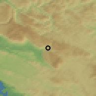 Shaded relief of the 51 km around Col, drawn from the GMTED2010 grid