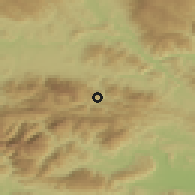 Shaded relief of the 51 km around Žerjav, drawn from the GMTED2010 grid