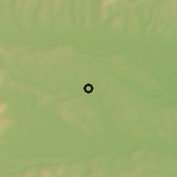 Shaded relief of the 51 km around Zgornja Senarska, drawn from the GMTED2010 grid