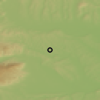 Shaded relief of the 51 km around Zgornje Partinje, drawn from the GMTED2010 grid