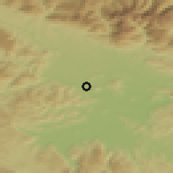 Shaded relief of the 51 km around Zgornje Pirniče, drawn from the GMTED2010 grid