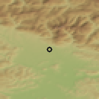 Shaded relief of the 51 km around Zgornji Brnik, drawn from the GMTED2010 grid