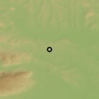 Shaded relief of the 51 km around Zgornji Jakobski Dol, drawn from the GMTED2010 grid