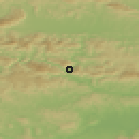 Shaded relief of the 51 km around Zidani Most, drawn from the GMTED2010 grid