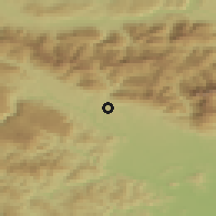 Shaded relief of the 51 km around Žiganja vas, drawn from the GMTED2010 grid