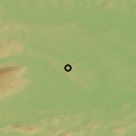 Shaded relief of the 51 km around Žikarce, drawn from the GMTED2010 grid