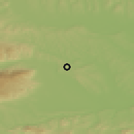 Shaded relief of the 51 km around Zimica, drawn from the GMTED2010 grid
