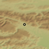 Shaded relief of the 51 km around Žirovnica, drawn from the GMTED2010 grid